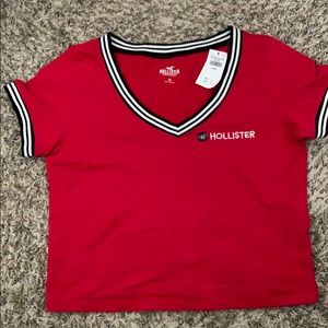 Hollister V-Neck Crop Top T-Shirt